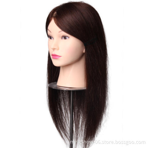 Beautiful wholesale 100%Real human hair mannequin head cosmetology